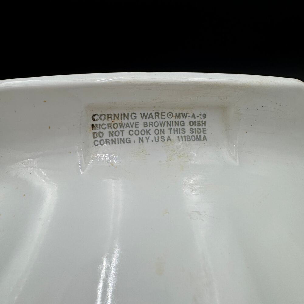 CorningWare Square Microwave Browning Grill White Coupe MW-A-10 - Picture 5 of 6